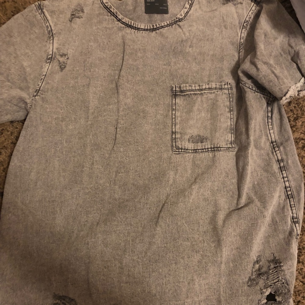 Ripped jean shirt